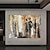 billiga Abstrakta målningar-Hang målad oljemålning HANDMÅLAD Horisontell Abstrakt Människor Klassisk Modern Utan innerram (utan ram)