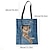 cheap Graphic Print Bags-Women&#039;s Tote Shoulder Bag Canvas Tote Bag Polyester Shopping Holiday Print Large Capacity Foldable Lightweight Cat C3303Z22 CA4914Z22 CA4912Z22