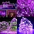 Недорогие LED ленты-5 метров 10 м 30м Гирлянды 50/100/300 светодиоды EL Фиолетовый Креативные гирлянды Работает от солнечной энергии Рождественские украшения 5 V