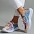 Χαμηλού Κόστους Γυναικεία Sneakers-Γυναικεία Αθλητικά Παπούτσια Εκτύπωση παπούτσια Μεγάλα Μεγέθη Παπούτσια Flyknit ΕΞΩΤΕΡΙΚΟΥ ΧΩΡΟΥ Συνδυασμός Χρωμάτων 3D Καλοκαίρι Χειμώνας Επίπεδο Τακούνι Στρογγυλή Μύτη Κλειστά Δάχτυλα