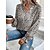 cheap Blouses &amp; Shirts-Women&#039;s Shirt Blouse Pink Wine Green Print Floral Casual Holiday Long Sleeve V Neck Fashion Regular Fit Floral Spring &amp;  Fall