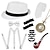 cheap Historical &amp; Vintage Costumes-Vintage Roaring 20s 1920s Panama Hat Accesories Set Accessories Set The Great Gatsby Men&#039;s Masquerade Festival Bow