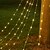 ieftine Lumini de Craciun-Lumină led pentru brad de Crăciun pentagramă cascadă lumini solare 198 led-uri impermeabile pentru grădină în aer liber lumini de Crăciun priză UE