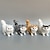 billige Dukker-simulert katt simulert grå katt liten katt dekorasjoner blomst katt håndverk leker persisk katt vindusdekorasjoner（tilfeldig katt pupill farge）