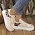 cheap Women&#039;s Sneakers-Women&#039;s Sneakers Canvas Shoes White Shoes Plus Size Platform Sneakers Outdoor Daily Solid Color Summer Wedge Heel Vintage Fashion Casual Running Canvas Lace-up Black White Beige
