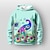 tanie dziewczęce bluzy z kapturem 3D-Dla dziewczynek 3D Paw Bluza z Kapturem Pullover Długi rękaw Druk 3D Jesień Zima Aktywny Moda Śłodkie Poliester Dzieci 3-12 lat Na zewnątrz Codzienny Regularny