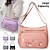 cheap Crossbody Bags-Women&#039;s Crossbody Bag Shoulder Bag Hobo Bag Nylon Outdoor Daily Holiday Embroidery Zipper Large Capacity Waterproof Lightweight Solid Color Flower Black Pink Purple