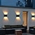 olcso Kültéri falilámpák-2db napelemes kültéri kerti lámpa fel és le udvari kerti dekoráció elrendezés falmosó fal új fel és le fény hangulatú fali lámpa