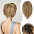 cheap Chignons-Claw Clip Messy Bun Hair Piece Short Straight Hair Ponytail Bun Extensions Blonde Hair Bun Synthetic Claw Clip on Hairpieces Fake Hair Bun Extensions for Women Girls-Blonde