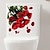 billiga Väggklistermärken-romantisk toalettlocksdekal med röd rosmönster - självhäftande dekorativt klistermärke för badrummet för kreativt toalettskydd och badrumstillbehör