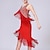 abordables Tenues de danse latine-Danse latine Robe Gland Couleur Pure Fantaisie Femme Utilisation Entraînement Sans Manches Taille haute Polyester