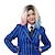 abordables Perruques de déguisement-Ombre blonde rose et bleu perruque courte ondulée partie latérale cheveux adultes femmes filles cosplay perruques pour cadeau de fête