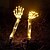 abordables Halloween en Plein Air-1 paire de décorations solaires d&#039;Halloween avec squelette éclairé de 45,7 cm, piquets à main, 40 lumières LED, figurine lumineuse, fête de vacances, décoration intérieure et extérieure pour jardin,