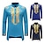 cheap Ethnic &amp; Cultural Costumes-Men&#039;s Shirt Modern African Outfits African Print Dashiki Masquerade Adults Shirt Party
