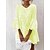 cheap Lace Dresses-Women&#039;s Casual Dress White Dress Plain Dress Ruffle Eyelet Mini Dress Fashion Basic Daily Holiday Vacation 3/4 Length Sleeve V Neck Loose Fit 2023 White Yellow Pink Color S M L XL XXL Size