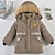 preiswerte Oberbekleidung-kinderkleidung Jungen Daune Oberbekleidung Feste Farbe Langarm Mantel Outdoor Cool bezaubernd Täglich Schwarz Blau Braun Winter 3-7 Jahre