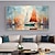 cheap Landscape Paintings-Handmade Oil Painting Canvas Wall Art Decor Original Colorful sailboat in full for Home Decor With Stretched FrameWithout Inner Frame Painting