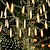 voordelige LED-lichtstrengen-kerstverlichting buiten meteorenregen lichten vallende sterlichten 30cm / 50cm / 80cm 8 buizen led ijspegel sneeuwlichten regendruppelverlichting voor kerstboom halloween vakantie feestdecoratie