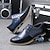 olcso Tornacipők férfiaknak-Férfi Félcipők Férfi alkalmi cipők Hímzett Szüret Napi PU Kényelmes Fűzős Fekete Kék Barna Tavasz Ősz