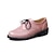 voordelige Dames Oxfordschoenen-Dames Oxfords Bullock Shoes Grote maten Feest Buiten Dagelijks Effen Kleur Zomer Blok hiel Platte hak Ronde Teen Elegant Vakantie Vintage PU Veters Zwart Roze Rood