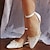 abordables Zapatos de boda-Mujer Zapatos de boda Regalos de San Valentín Zapatos brillantes y brillantes Borla zapatos Fiesta Oficina Pisos de boda Zapatos de novia Zapatos de dama de honor Pedrería Perla de Imitación Tacón