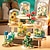 olcso Építőjátékok-nőnapi ajándékok építőkockák virágcserepek rózsák és halhatatlan virágok összeállítása barkácsolás apró részecskék építőkockák kreatív asztali dekorációs játékok anyák napi ajándékok anyának