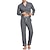 economico Pigiami-Per uomo loungewear Pigiami Set pigiama Top e pantalone del pigiama 2 pezzi A quadri Moda Informale Comoda Interni Giornaliero Cotone Poliestere Comfort Bavero Manica lunga Camicia Pantalone A