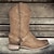 levne Cowboy &amp; Western Boots-Pánské Boty Kovbojské boty Chelsea boty Chůze Klasické Na běžné nošení Venkovní Denní PU Voděodolný Pohodlné Kotníčkové Černá Khaki Podzim Zima