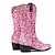 voordelige Cowboy &amp; Western Boots-Dames Laarzen Cowboy westernlaarzen Metalen laarzen Glitter kristal pailletten juwelen Buiten Werk Dagelijks Halfhoge laarzen Winter Pailletten Blok hiel Blokhak Gepuntte Teen Elegant Modieus Klassiek