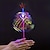 baratos Luzes decorativas-Pacote com 2 bastões mágicos divertidos para crianças - bastões de bolha, fitas musicais twister, flores de bolha &amp; luzes de flash!