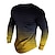 cheap Long Sleeve-Graphic Color Block Fashion Designer Casual 3D Print Men&#039;s Sports Outdoor Holiday Going out T shirt Tee T shirt Yellow Blue Orange Crew Neck Long Sleeve Shirt Spring &amp;  Fall Clothing Apparel S M L XL