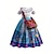 cheap Movie &amp; TV Theme Costumes-Encanto Isabela Madrigal Luisa Madrigal Dolores Madrigal Cosplay Costume Flower Girl Dress Vacation Dress Girls&#039; Movie Cosplay Cute Blue Children&#039;s Day New Year Masquerade Dress