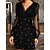 cheap Party Dresses-Women&#039;s Mini Dress Party Dress Cocktail Dress Bodycon Black Wine Blue Pure Color Long Sleeve Fall Winter Autumn Ruched Fashion V Neck Vacation 2023 S M L XL XXL