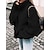 cheap Sweaters &amp; Cardigans-Women&#039;s Pullover Sweater Jumper Jumper Ribbed Knit Oversized Regular Turtleneck Solid Color Daily Going out Stylish Casual Fall Winter Black Pink S M L
