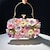 cheap Clutches &amp; Evening Bags-Women&#039;s Evening Bag Clutch Bags Polyester Party Party / Evening Bridal Shower Flower Floral Print Rainbow Black Yellow