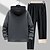 cheap Men&#039;s Tracksuits-Men&#039;s Tracksuit Sweatsuit 2 Piece Athletic Winter Long Sleeve Cotton Thermal Warm Breathable Soft Fitness Running Jogging Sportswear Activewear Color Block Black Black+Gray Grey
