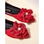 Недорогие Женская обувь на плоской подошве-Жен. На плокой подошве Балетки Большие размеры Мягкая обувь Повседневные На плоской подошве Удобная обувь Минимализм Искусственная замша Черный Розовый Красный