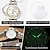 voordelige Quartz-horloges-olevs dameshorloge luxe analoog quartz horloge lichtgevende kalenderdatum week waterdicht roestvrijstalen damespolshorloge