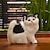 tanie Lalki-symulowana dekoracja domu dla zwierząt domowych prezent ślubny rękodzieło kreatywny prezent na zewnątrz samotny siedzący kot