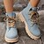 cheap Platform Boots-Women&#039;s Boots Platform Boots Motorcycle Boots Plus Size Outdoor Daily Solid Color Booties Ankle Boots Winter Buckle Block Heel Round Toe Sexy Casual Comfort Walking Canvas Lace-up Royal Blue Gray