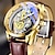 cheap Quartz Watches-Luxury Hollow Men Watch Automatic Quartz Watch Skeleton Vintage Luminous Waterproof Leather Stainless Steel Man Watch Male Clock Gift