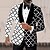 cheap Men&#039;s Blazers &amp; Suits-Men&#039;s Suits Blazer Business / Ceremony / Wedding Formal Evening Spring &amp;  Fall Fashion Casual Color Block Geometic Polyester Casual / Daily Pocket Single Breasted Blazer Black