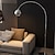 abordables lampadaire led-lampadaire, lampadaire, lampadaire arc, lampadaire de lecture, acier/nickel mat, satin réglable grande inox 110-240v