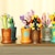 ieftine Jucării de Construit-bloc de construcții din carne flori orb cutie simulare flori în ghiveci decorare masă asamblare butic jucărie cadou premiu