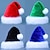 お買い得  メンズハット-男性用 クリスマスハット サンタの帽子 ブラック ルビーレッド ファブリック ポンポン クリスマス 新年祝賀パーティー 平織り ウォーム