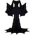 billige Gotisk-Addams familie Trollmann / heks Morticia Addams Kjoler Halloween kjole Voksne Dame Punk og gotisk Fest / aften Halloween Karneval Mardi Gras Enkle Halloween-kostymer