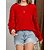 cheap Sweaters &amp; Cardigans-Women&#039;s Pullover Sweater Jumper Jumper Crochet Knit Hole Regular Crew Neck Solid Color Outdoor Daily Stylish Casual Fall Winter Black White S M L