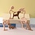 tanie Posągi-ręcznie robione drewniane posągi klęcząca kobieta pocałunek szczeniak pies rzeźbione figurki ozdoby rzemiosło artystyczne rzeźby do domowego biura dekoracja dzień dziecka miłośnicy psów