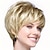 halpa vanhempi peruukki-Synteettiset peruukit Suora Pixie-leikkaus Peruukki Lyhyt Vaalea kulta Ombre blondi Synteettiset hiukset Naisten Muodikas malli Luonnollinen Helppo kantaa Vaaleahiuksisuus