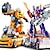ieftine vehicule rc-Jucării de transformare de 20 cm anime robot figură de acțiune mașină plastic abs film cool model de inginerie de aeronave copii băiat cadou